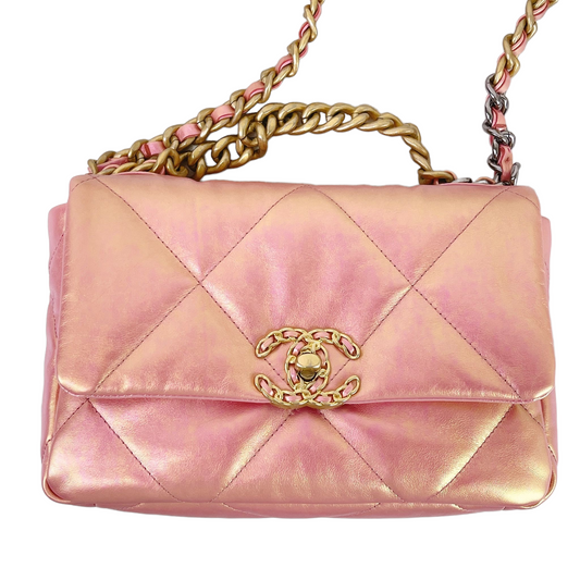 Small Chanel 19 Quilted Flap Bag MHW